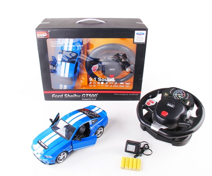 1:14 4 FUNCTION R/C CAR W/STEERING WHEEL & LIGHT,INCLUDED BATTERY  RED/YELLOW/BLUE - HP1089836