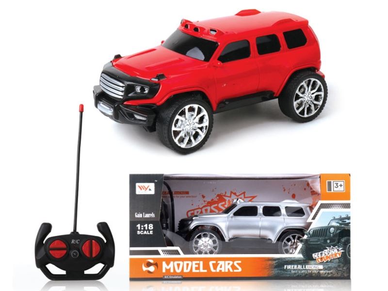 4 FUNCTION R/C CAR W/LIGHT RED/SILBER - HP1090143