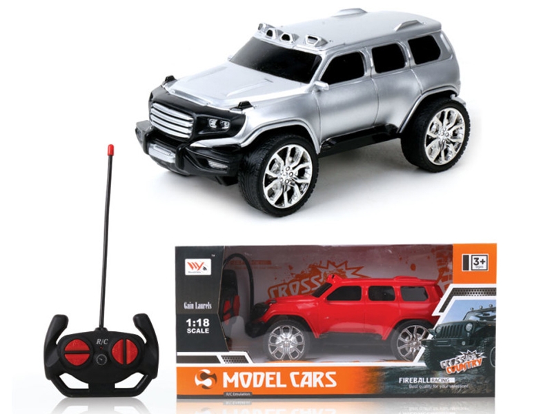 4 FUNCTION R/C CAR W/LIGHT,INCLUDED BATTERY RED/SILBER - HP1090144
