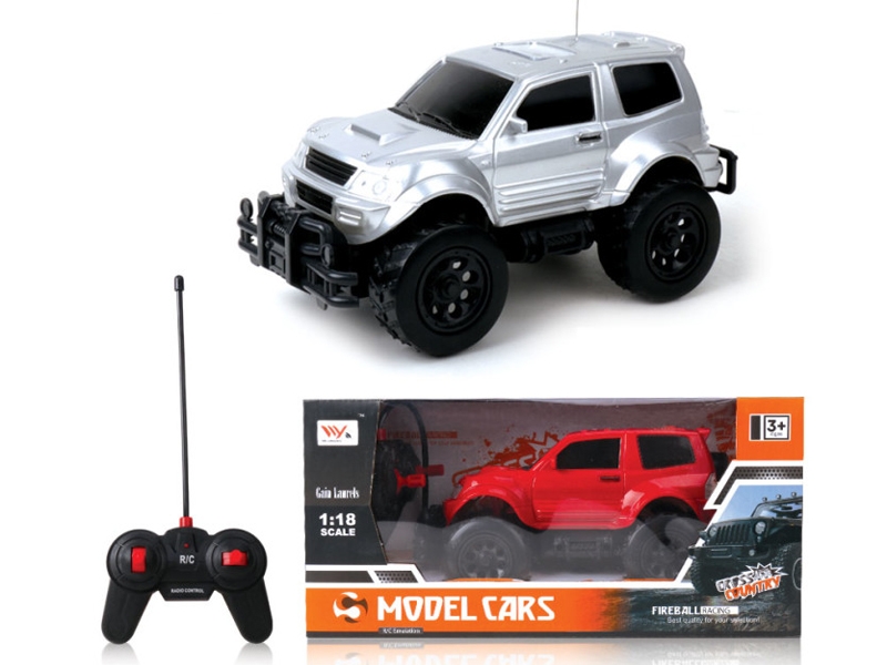 4 FUNCTION R/C CAR W/LIGHT RED/SILBER - HP1090146