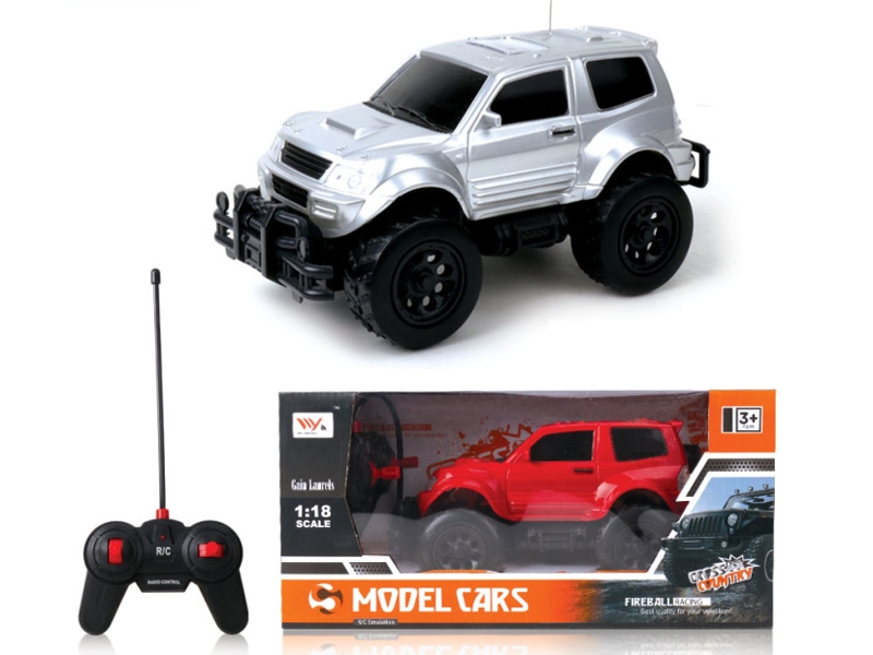 4 FUNCTION R/C CAR W/LIGHT,INCLUDED BATTERY RED/SILBER - HP1090147