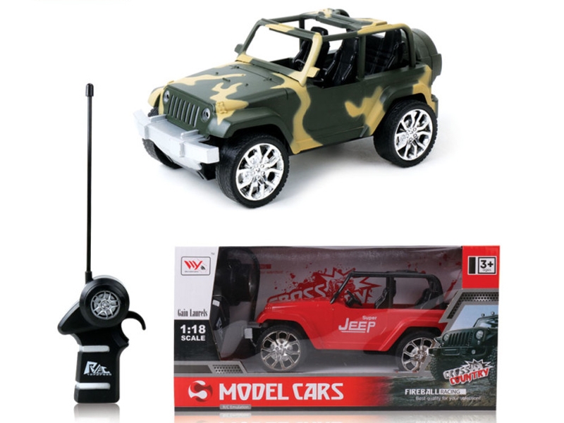 4 FUNCTION R/C CAR W/LIGHT RED/CAMOUFLAGE GREEN - HP1090149