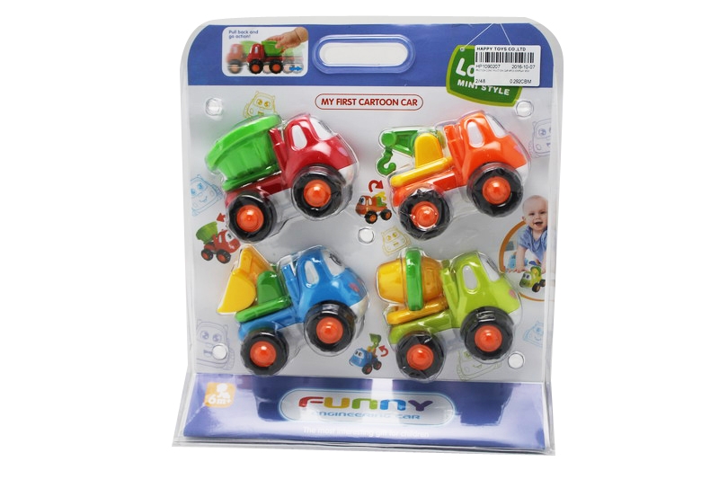 FRICTION CONSTRUCTION CAR 4PCS/DISPLAY BOX - HP1090207