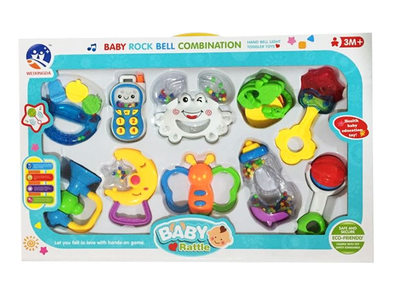 BABY RATTLE  10 PCS - HP1090307