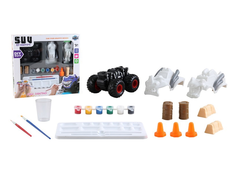 FRICTION 4WD CAR W/DIY PAINTING - HP1090412