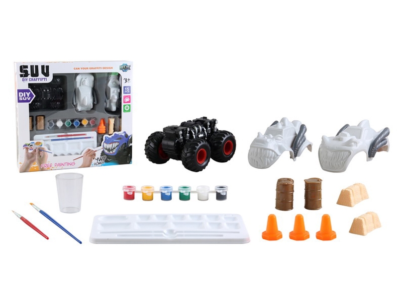 FRICTION 4WD CAR W/DIY PAINTING - HP1090413