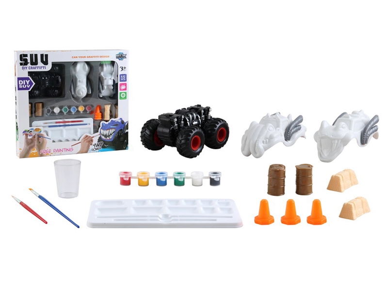 FRICTION 4WD CAR W/DIY PAINTING - HP1090414
