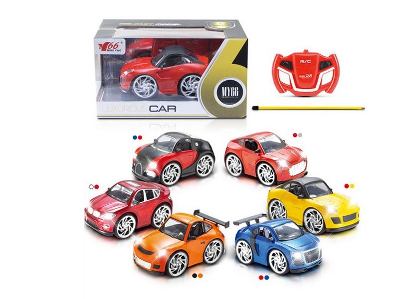 1:28 4-CHANNEL R/C DIE CAST CAR W/LIGHT 6ASST - HP1090476