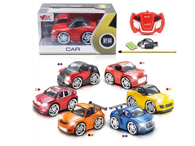 1:28 4-CHANNEL R/C DIE CAST CAR W/LIGHT 6ASST - HP1090477