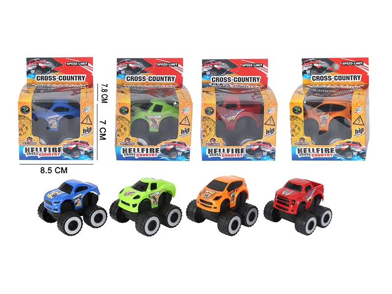 FRICTION CAR 4ASST RED/BLUE/GREEN/ORANGE - HP1090654