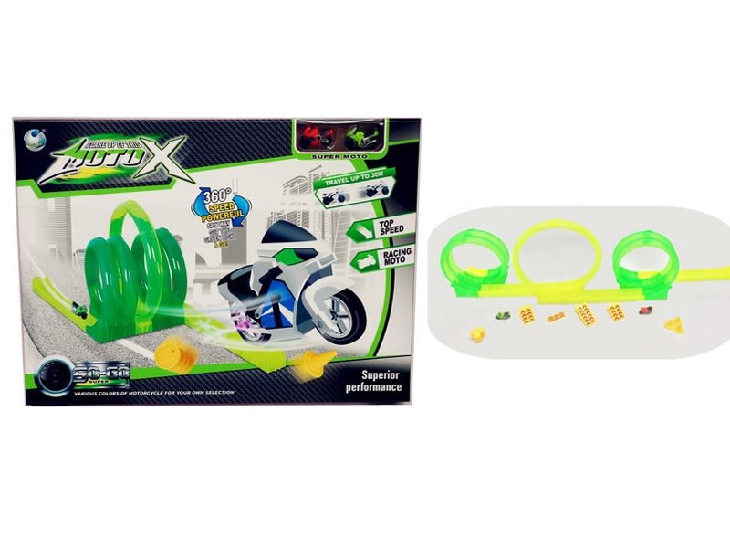 HIGH SPEED RAILWAY SET W/2PCS FRICTION MOTO - HP1090700
