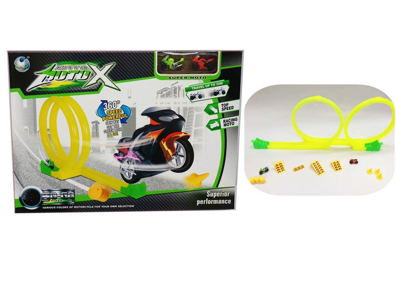 HIGH SPEED RAILWAY SET W/2PCS FRICTION MOTO - HP1090706