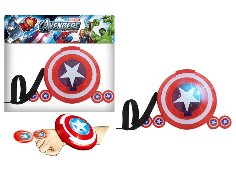CAPTAIN AMERICA SHIEL W/LAUNCHER & LIGHT & MUSIC ,INCLUDED BATTERY - HP1090784