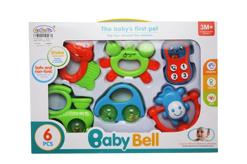 BABY RATTLE  6 PCS - HP1091035