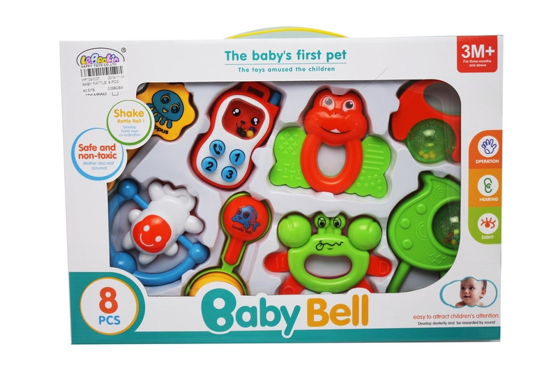 BABY RATTLE  8 PCS - HP1091037