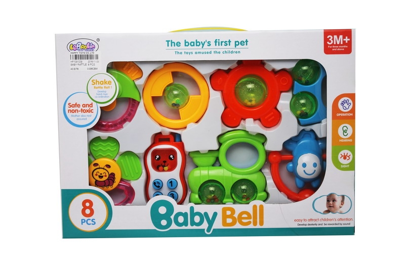 BABY RATTLE  8 PCS - HP1091039