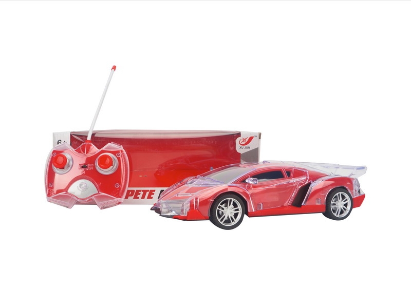 1:18 R/C CAR W/LIGHT, NOT INCLUDED BATTERY RED/BLUE/YELLOW - HP1091166