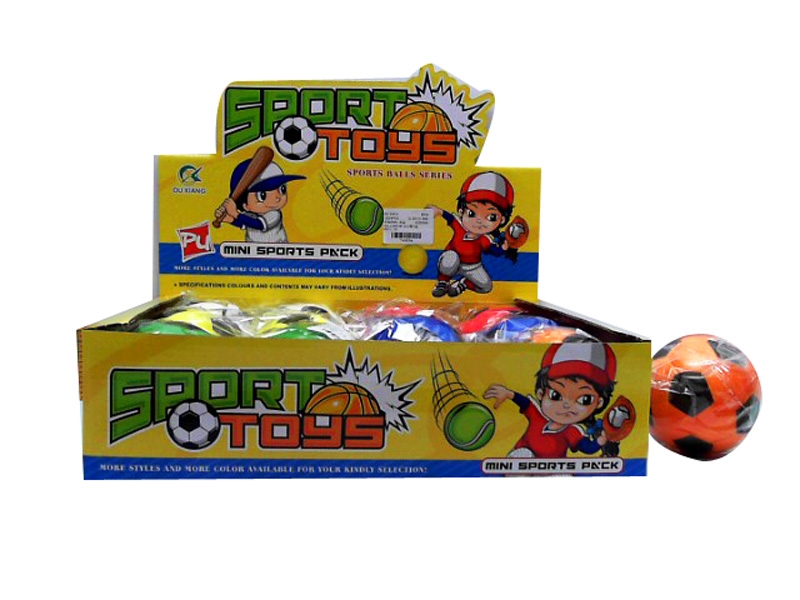 9CM PU BALL 12PCS/DISPLAY BOX - HP1091630