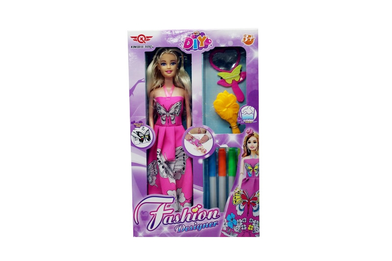 DIY COLORING BENDABLE DOLL W/ACCESSORIES - HP1091659