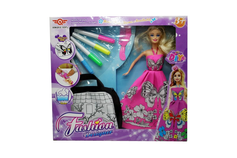 DIY COLORING BENDABLE DOLL W/ACCESSORIES - HP1091662