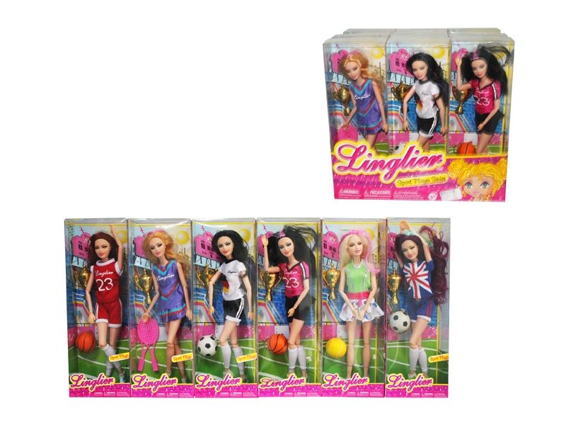 JOINTS BODY DOLL W/ACCESSORIES 6ASST 12PCS/DISPLAY BOX - HP1091789