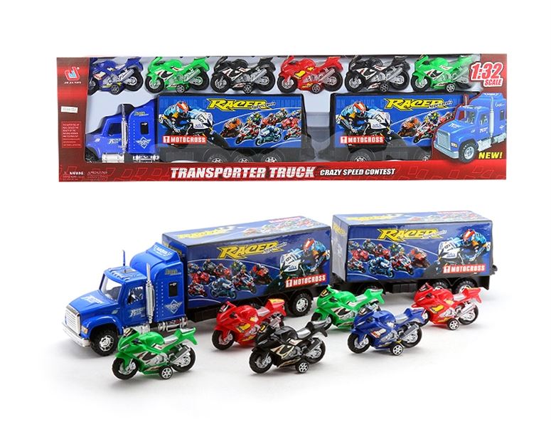 FRICTION TRUCK W/6 FREE WAY MOTORCYCLES - HP1091848
