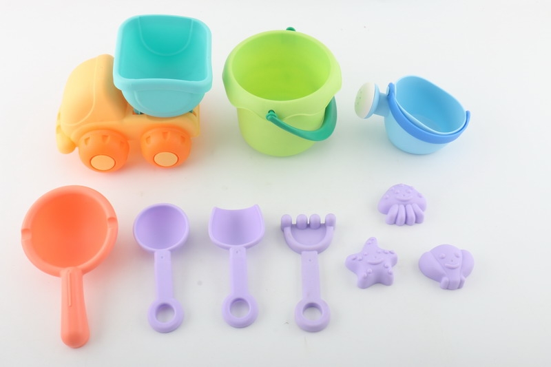 SOFT MATERIA BEACH SET W/CAR 10PCS - HP1092015