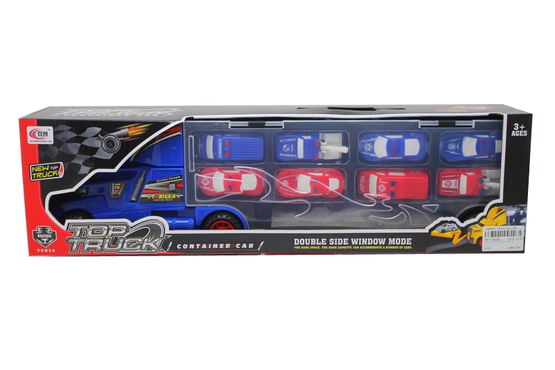 FREE WAY TRUCK W/16PCS PULL BACK CAR - HP1092040