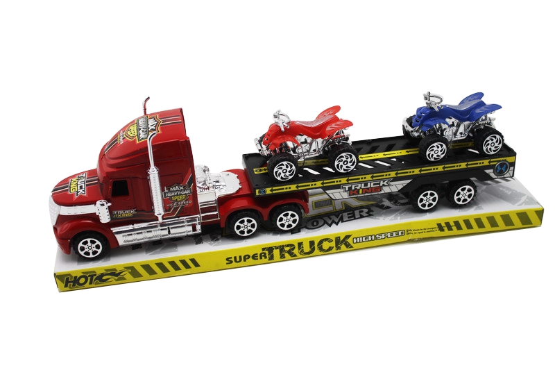 FRICTION TRUCK W/2 FREE WAY MOTORCYCLES RED/GREEN/BLUE - HP1092740