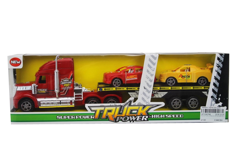 FRICTION TRUCK W/2 FREE WAY CARS RED/GREEN/BLUE - HP1092746
