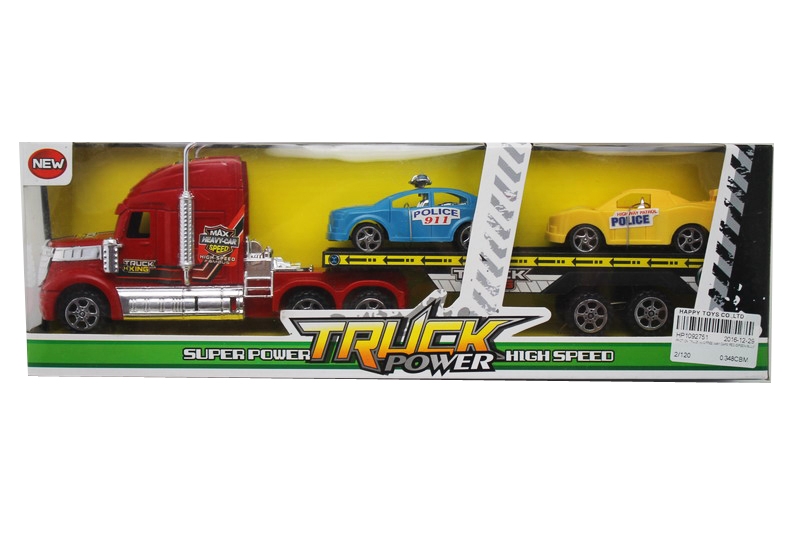 FRICTION TRUCK W/2 FREE WAY CARS RED/GREEN/BLUE - HP1092751
