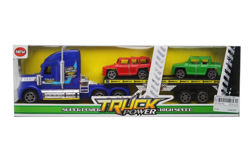 FRICTION TRUCK W/2 FREE WAY CARS RED/GREEN/BLUE - HP1092754