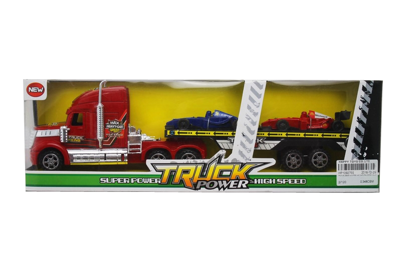 FRICTION TRUCK W/2 FREE WAY CARS RED/GREEN/BLUE - HP1092755