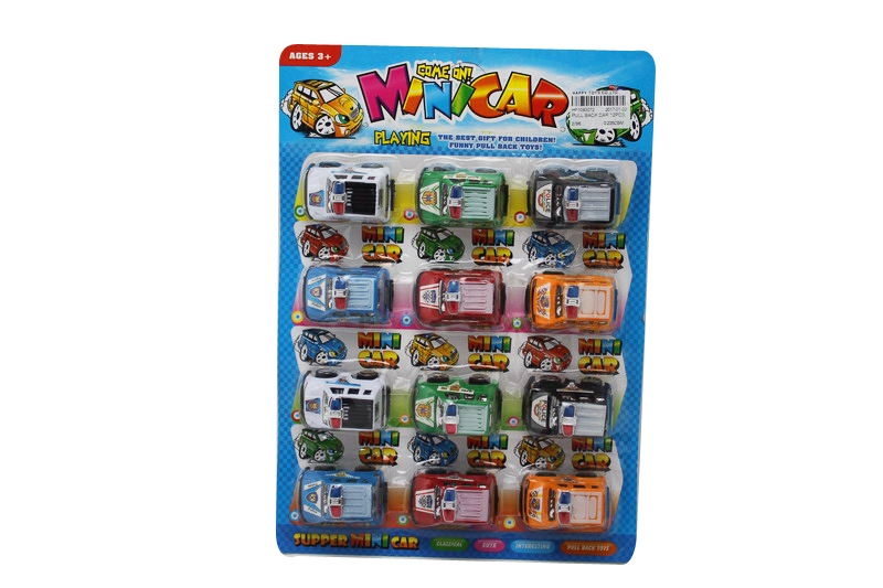 六款六色喷漆电镀椅座回力车 12PCS - HP1093072