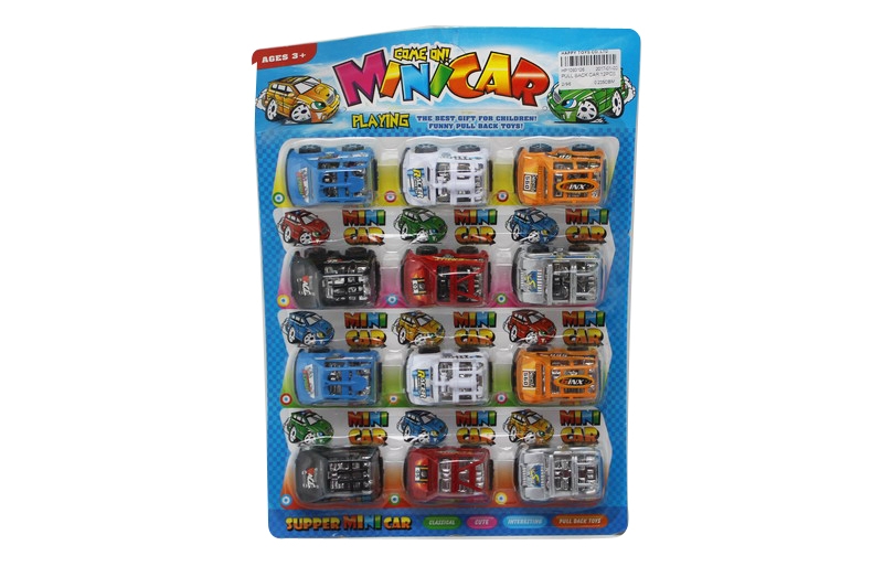 六款六色喷漆电镀椅座回力车 12PCS - HP1093126