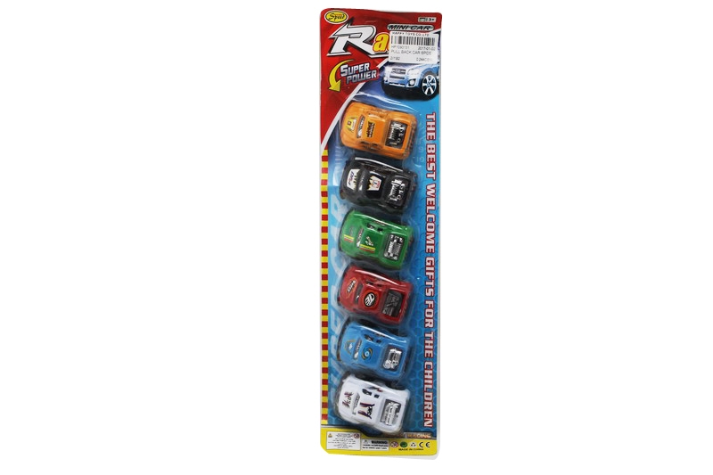 六款六色喷漆电镀椅座回力车 6PCS - HP1093131