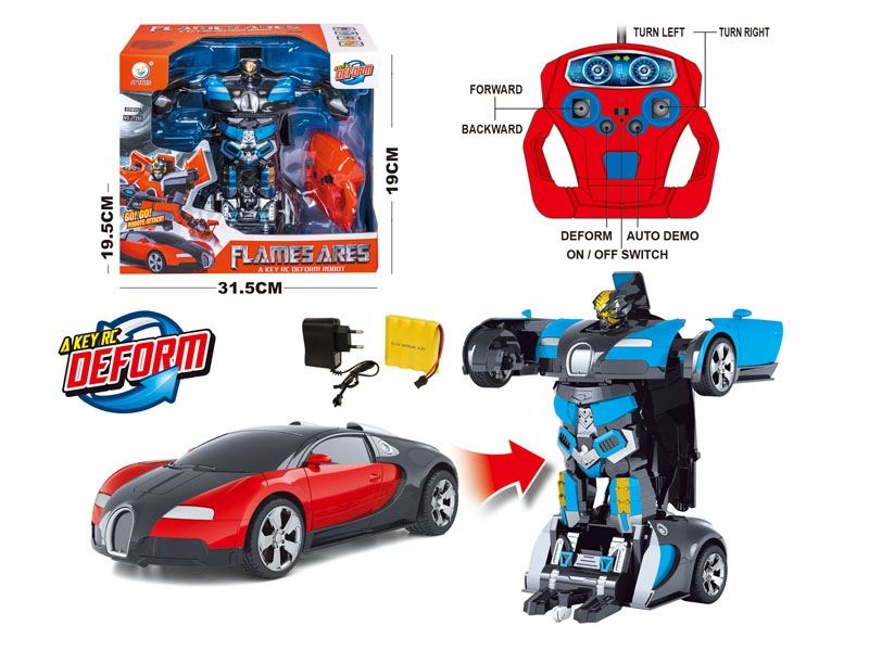 1：14 R/C TRANSFORMER CAR,INCLUDE BATTERY RED/BLUE - HP1093213