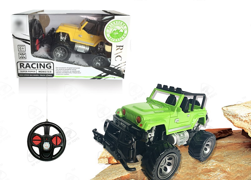 1:24 4 FUNCTION R/C CAR,NOT INCLUDED BATTERY GREEN/YELLOW - HP1093288