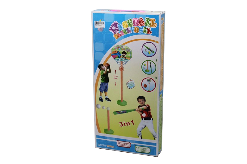 BASKETBALL SET W/10CM BALL & BASEBALL - HP1093996