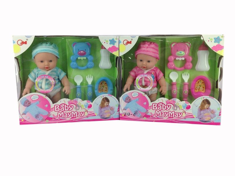 30CM PLASTIC BODY DOLL W/6 SOUNDS IC & ACCESSORIES,2ASST - HP1094505