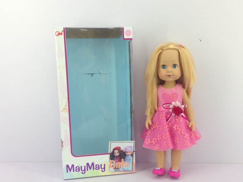 36CM VINYL DOLL W/IC, MOVE EYES,RED - HP1094514