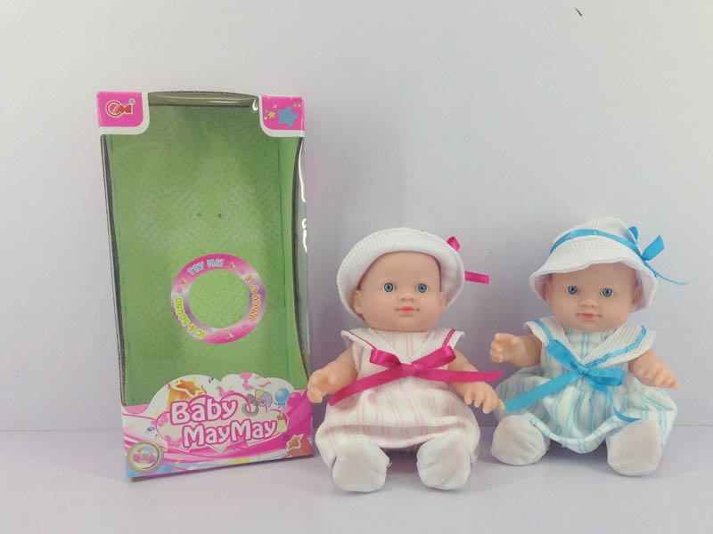 24CM PLASTIC BODY DOLL W/6 SOUNDS IC,2 COLOR, RED/BLUE - HP1094522