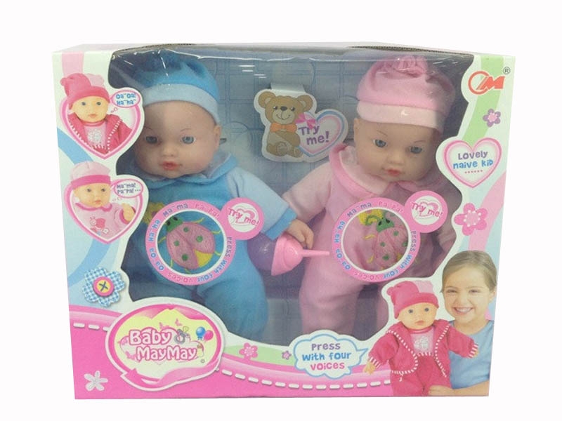 30CM COTTON BODY DOLL W/4 IC ,2 COLORS - HP1094525