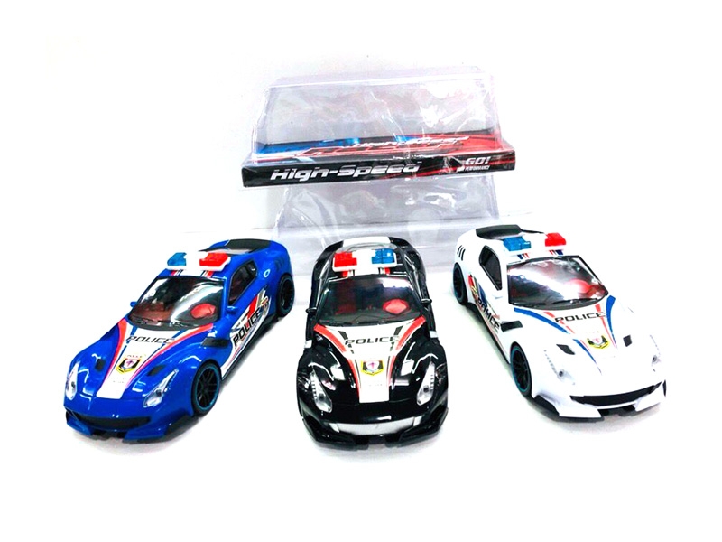 FRICTION CAR WHITE & BLUE & BLACK - HP1095533