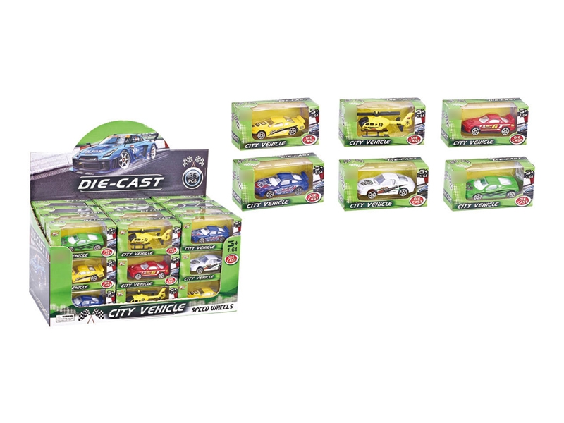 F/W DIE CAST CAR 6 ASST.  36PCS/DISPLAY BOX - HP1096087