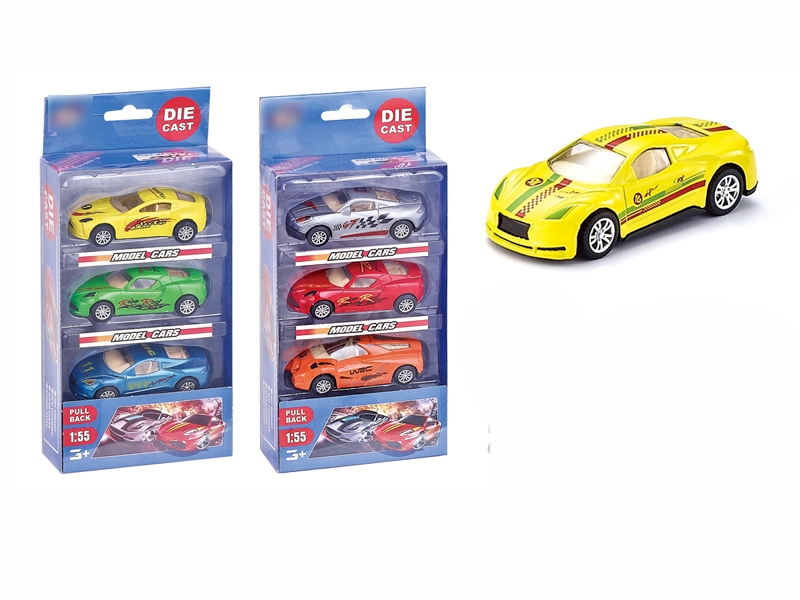 3只装1:55合金回力车 2款混装 - HP1096100