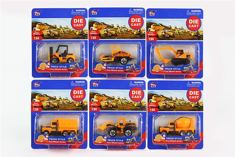 F/W 1:64 DIE CAST CONSTRUCTION CAR 6 ASST. - HP1096142