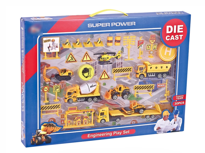 30PCS F/W DIE CAST CONSTRUCTION PLAY SET - HP1096156