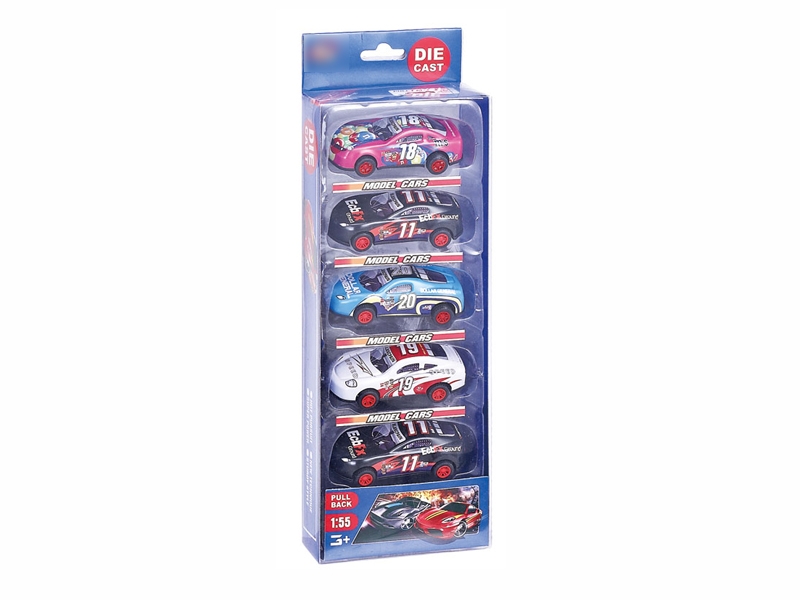 1:55回力铁皮赛车 5只装 - HP1096175