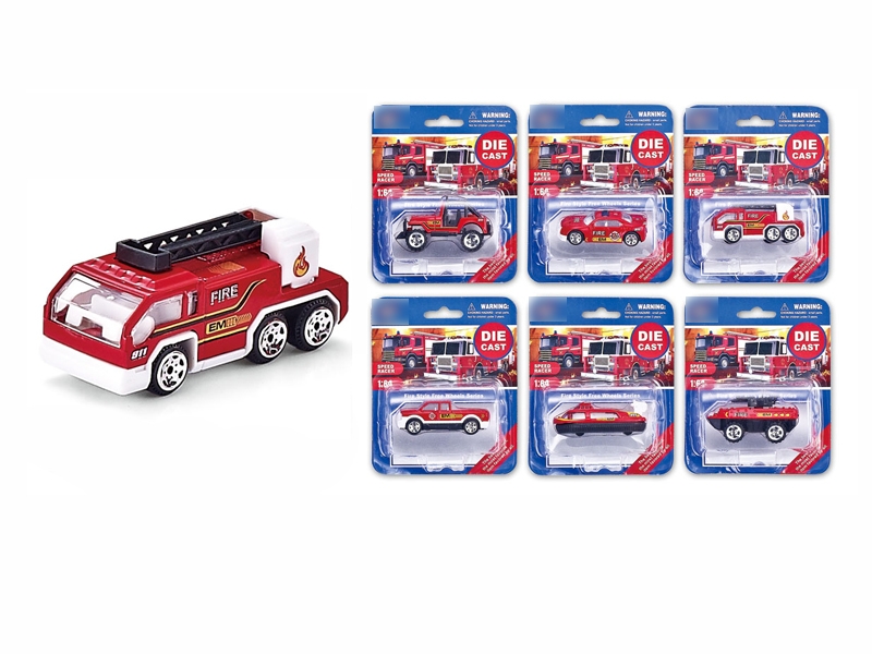 1:64 F/W DIE CAST FIRE ENGINE 6 ASST. - HP1096181